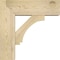 Ekena Millwork Imperial Block Rough Sawn Bracket w/ Offset Brace, Douglas Fir, 8"W x 24"D x 24"H BKT0806X24X24IMP05RDF - alternate 3